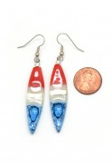 Long Team USA Glass Earrings